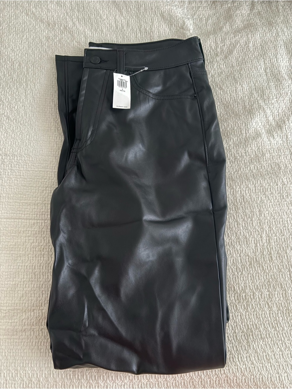 Women’s Black Petite Faux Leather Pants